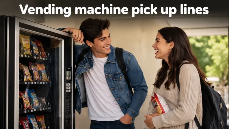 Vending machine pick up lines